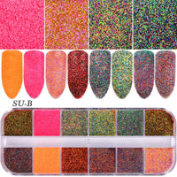 HKM-726931 Glitter Nail Polish Collection: Shell Powder, Laser Sequins, Chameleon Effects & More