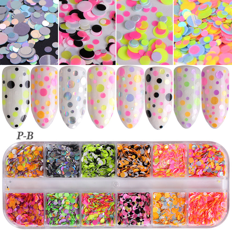 HKM-726931 Glitter Nail Polish Collection: Shell Powder, Laser Sequins, Chameleon Effects & More