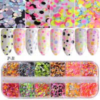 HKM-726931 Glitter Nail Polish Collection: Shell Powder, Laser Sequins, Chameleon Effects & More