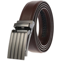 HKM-986003 Men's Automatic Ratchet Belt in Cowhide Leather - Style LY33-1952-1