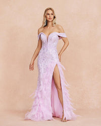 HKM-087443 Elegant Purple Evening Gown for Women, Style EZ25086