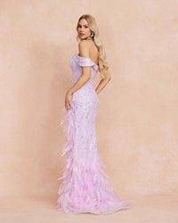 HKM-087443 Elegant Purple Evening Gown for Women, Style EZ25086