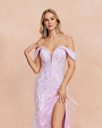 HKM-087443 Elegant Purple Evening Gown for Women, Style EZ25086