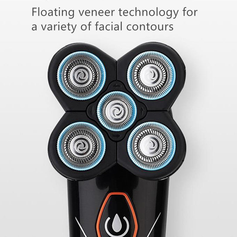 HKM-611091 Floating Electric Shaver with Ergonomic Design and 4D Double Ring Blade