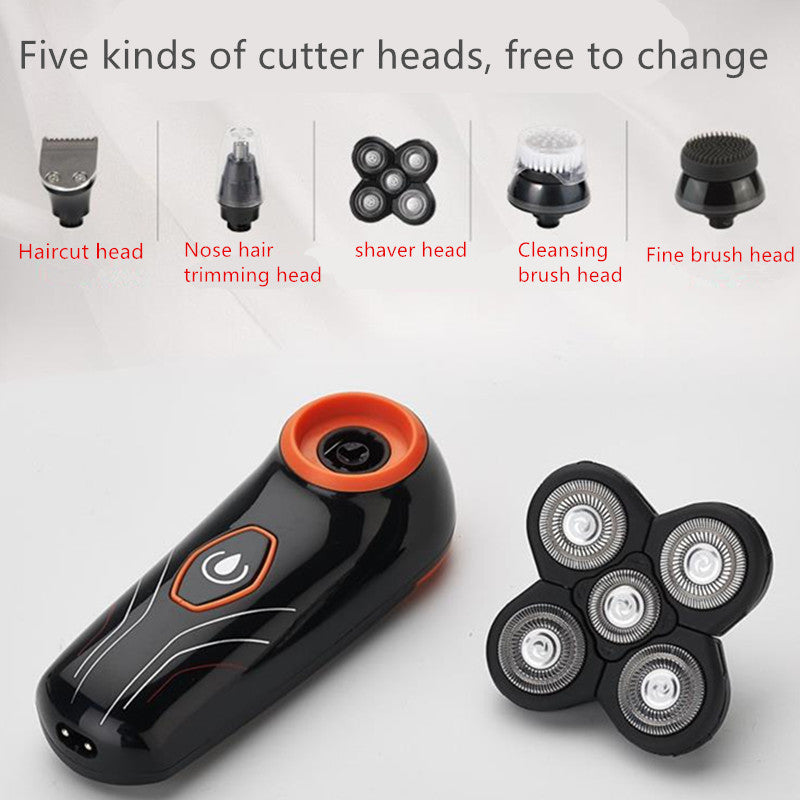 HKM-611091 Floating Electric Shaver with Ergonomic Design and 4D Double Ring Blade