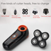 HKM-611091 Floating Electric Shaver with Ergonomic Design and 4D Double Ring Blade