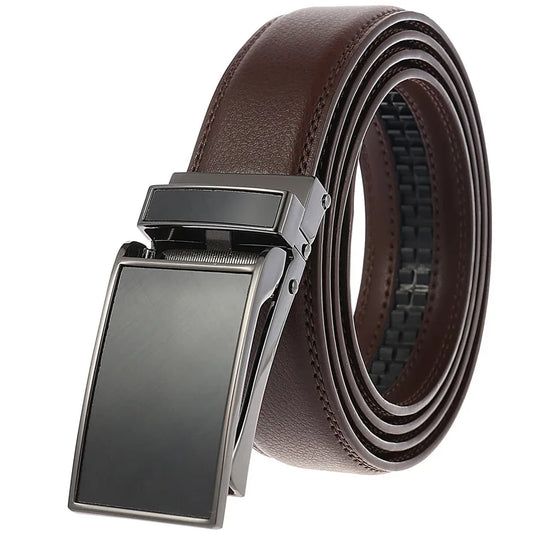 HKM-329491 30mm Men's Automatic Leather Belt with Alloy Buckle