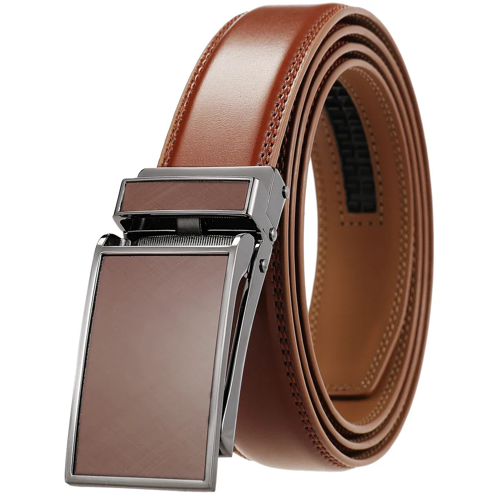 HKM-329491 30mm Men's Automatic Leather Belt with Alloy Buckle