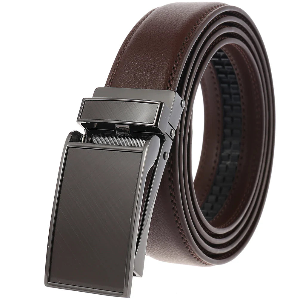 HKM-329491 30mm Men's Automatic Leather Belt with Alloy Buckle