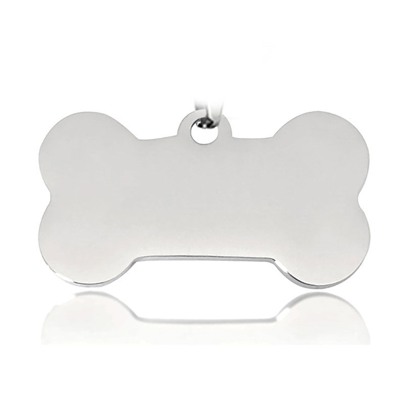 HKM-408211 Personalized Stainless Steel Anti-Lost Pet ID Tag - Durable, Custom Engravable Designs in Various Shapes