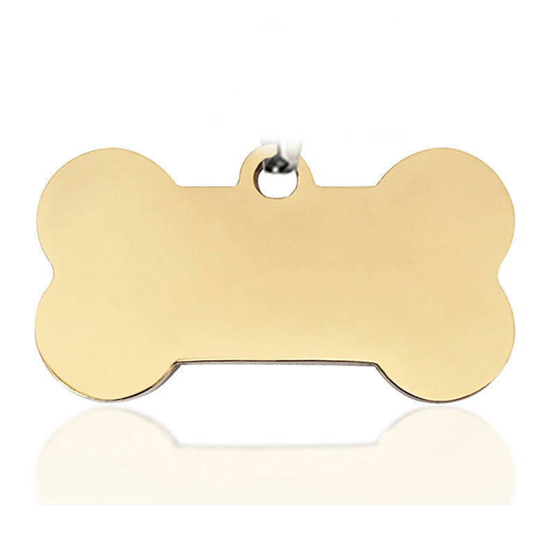 HKM-408211 Personalized Stainless Steel Anti-Lost Pet ID Tag - Durable, Custom Engravable Designs in Various Shapes