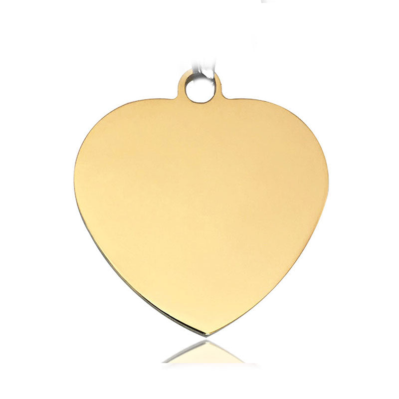 HKM-408211 Personalized Stainless Steel Anti-Lost Pet ID Tag - Durable, Custom Engravable Designs in Various Shapes