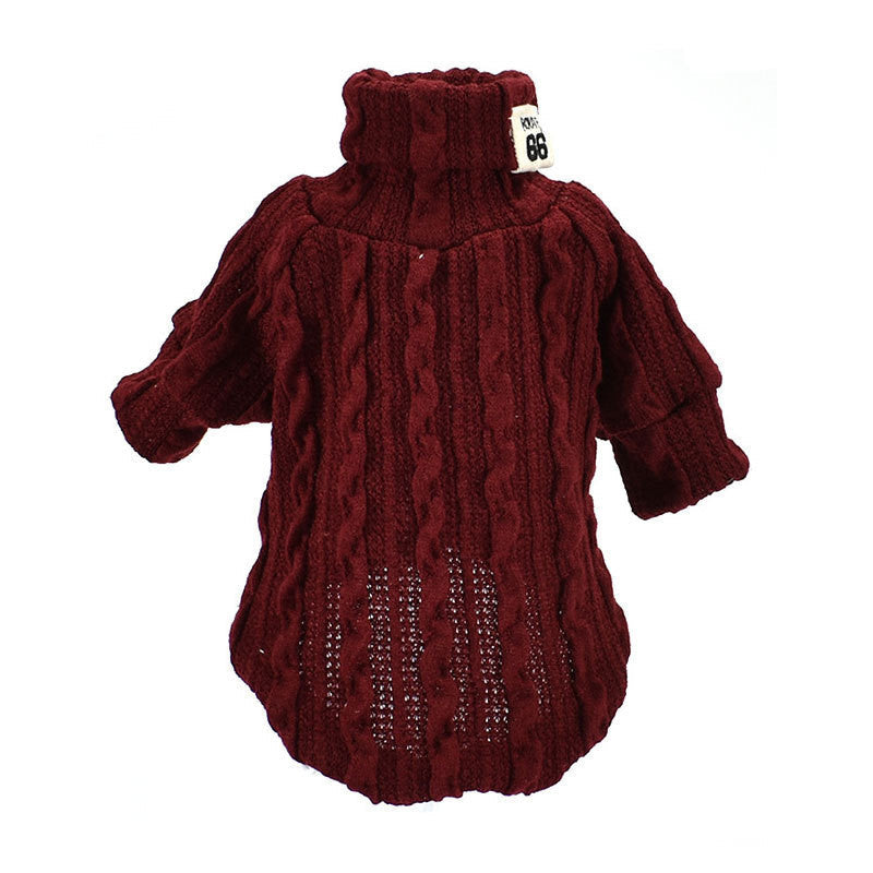 HKM-666579 Cozy Knitwear Coat for Small and Medium Pets in Orange, Black, and Grey