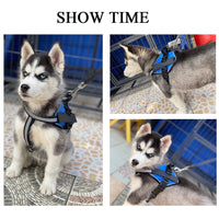 HKM-327507 Durable and Comfortable Pet Chest Harness with Leash - Lightweight, Scalable Design in Red, Black, and Pink