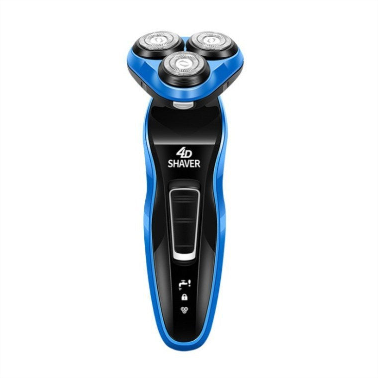 HKM-544403 4-in-1 Multifunctional Wet/Dry Men's Electric Shaver with 3D Floating Head and Rechargeable Battery