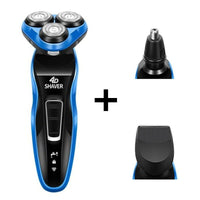 HKM-544403 4-in-1 Multifunctional Wet/Dry Men's Electric Shaver with 3D Floating Head and Rechargeable Battery