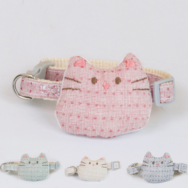 HKM-095187 Multicolor Random Cat Bow Tie Collars - 12 Pack, Polyester Casual Design