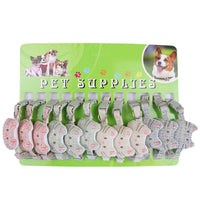 HKM-095187 Multicolor Random Cat Bow Tie Collars - 12 Pack, Polyester Casual Design