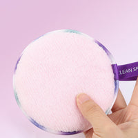 HKM-200275 Lazy Makeup Remover Wipes - Soft Reusable Fiber/Sponge Pads, Set of 3