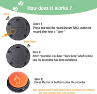 HKM-635091 Voice Recording Buzzer for Dog Training - 30 Second Playback Button Toy