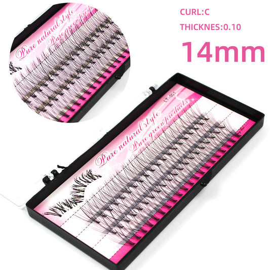 HKM-484947 Natural Look Self-Grafted Cluster False Eyelashes, Imported Fiber Yarn, Various Lengths Available