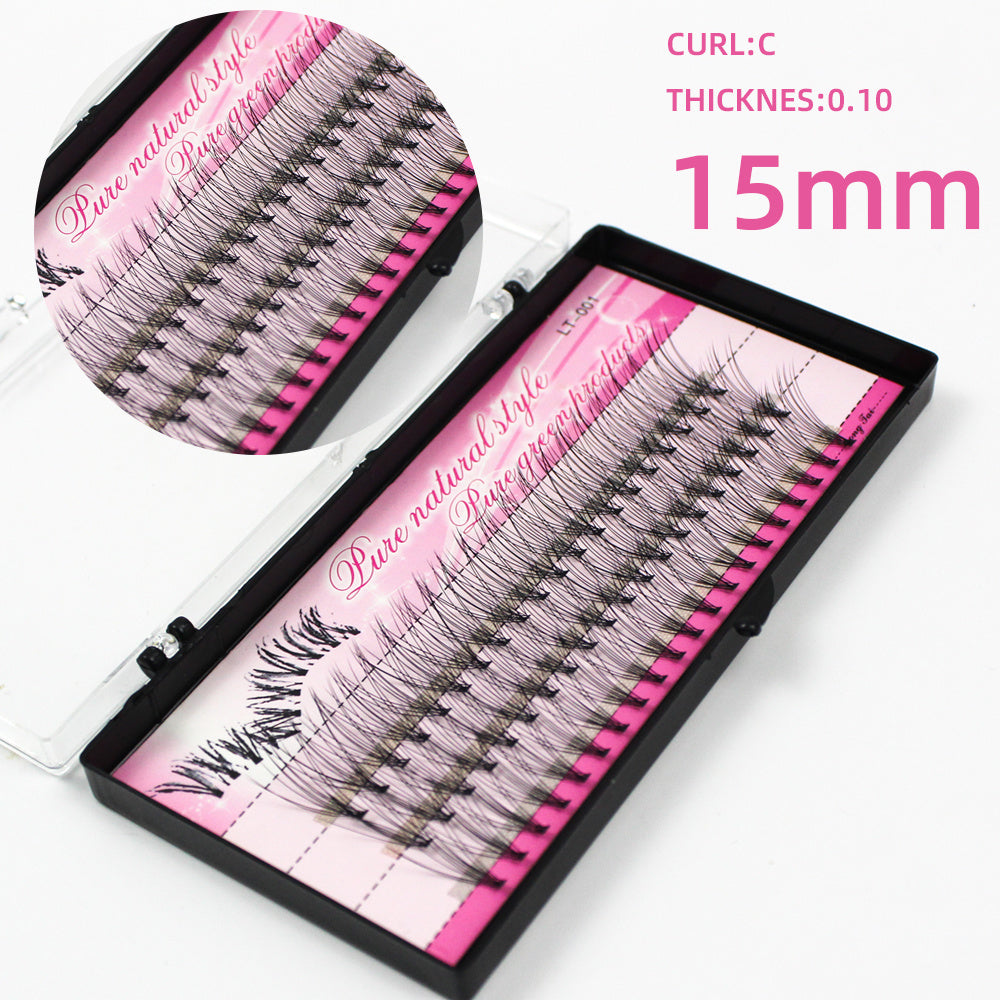 HKM-484947 Natural Look Self-Grafted Cluster False Eyelashes, Imported Fiber Yarn, Various Lengths Available
