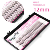 HKM-484947 Natural Look Self-Grafted Cluster False Eyelashes, Imported Fiber Yarn, Various Lengths Available