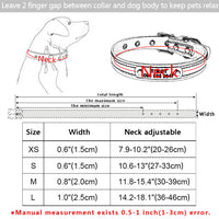 HKM-293587 Personalized PU Leather Dog Collar with Zinc Alloy Accents - Adjustable Sizes XS to L
