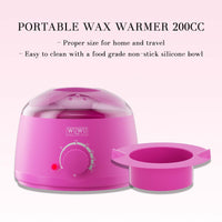 HKM-444947 200CC Wax Warmer with 7oz Silicone Bowl - Portable Hair Removal Heater for Effortless At-Home Waxing