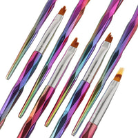 HKM-756243 Set of 8 Colorful Flower Nail Art Pens for DIY Designs