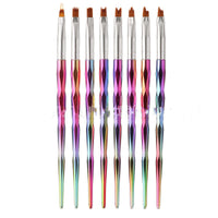 HKM-756243 Set of 8 Colorful Flower Nail Art Pens for DIY Designs