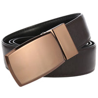 HKM-868435 Smooth Perforated Casual Belt for Men - Adjustable Buckle Design, Ideal for Trousers