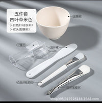 HKM-461267 Silicone Face Mask Mixing Tools Set - 5-Piece Kit for Skincare and Beauty Applications