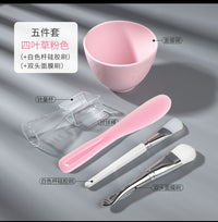 HKM-461267 Silicone Face Mask Mixing Tools Set - 5-Piece Kit for Skincare and Beauty Applications