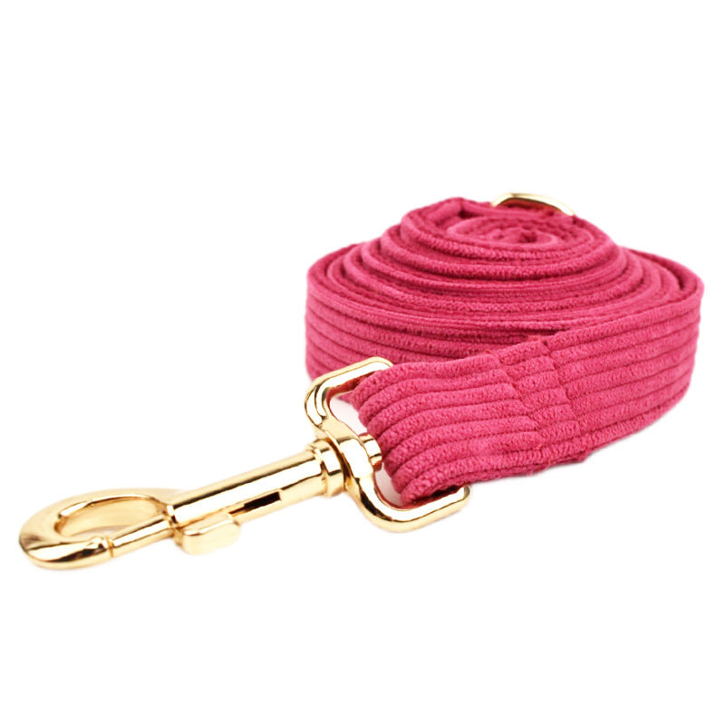 HKM-915027 Velvet Fabric Dog Collar with Adjustable Sizing and Accessories
