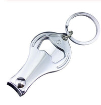 HKM-984467 Carbon Steel Plating Nail Clipper with Bottle Opener and Key Ring, 90x32mm