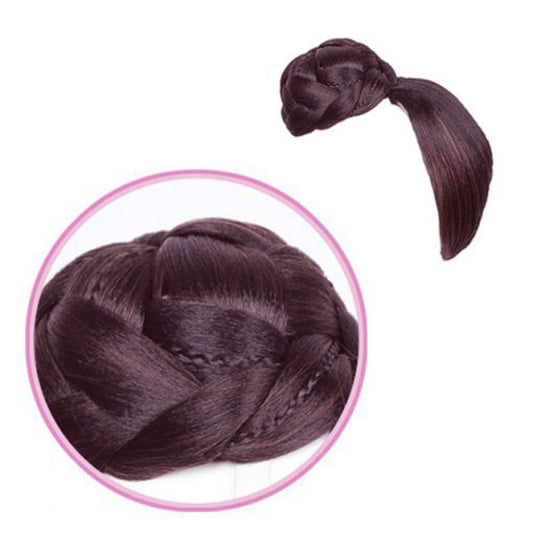 HKM-414163 Imported High-Temperature Silk Chemical Fiber Retro Hair Bag with Rose Net Design