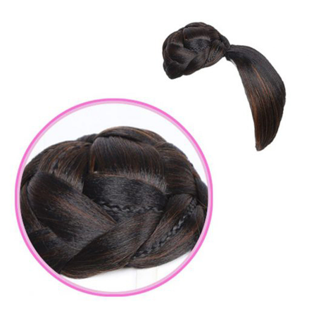 HKM-414163 Imported High-Temperature Silk Chemical Fiber Retro Hair Bag with Rose Net Design