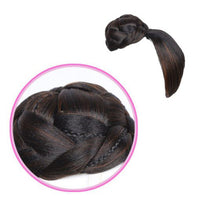 HKM-414163 Imported High-Temperature Silk Chemical Fiber Retro Hair Bag with Rose Net Design