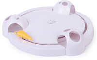 HKM-305107 Electric Toy Rat Carousel with Catching Disk for Pet Playtime - 32x7 cm Plastic Design