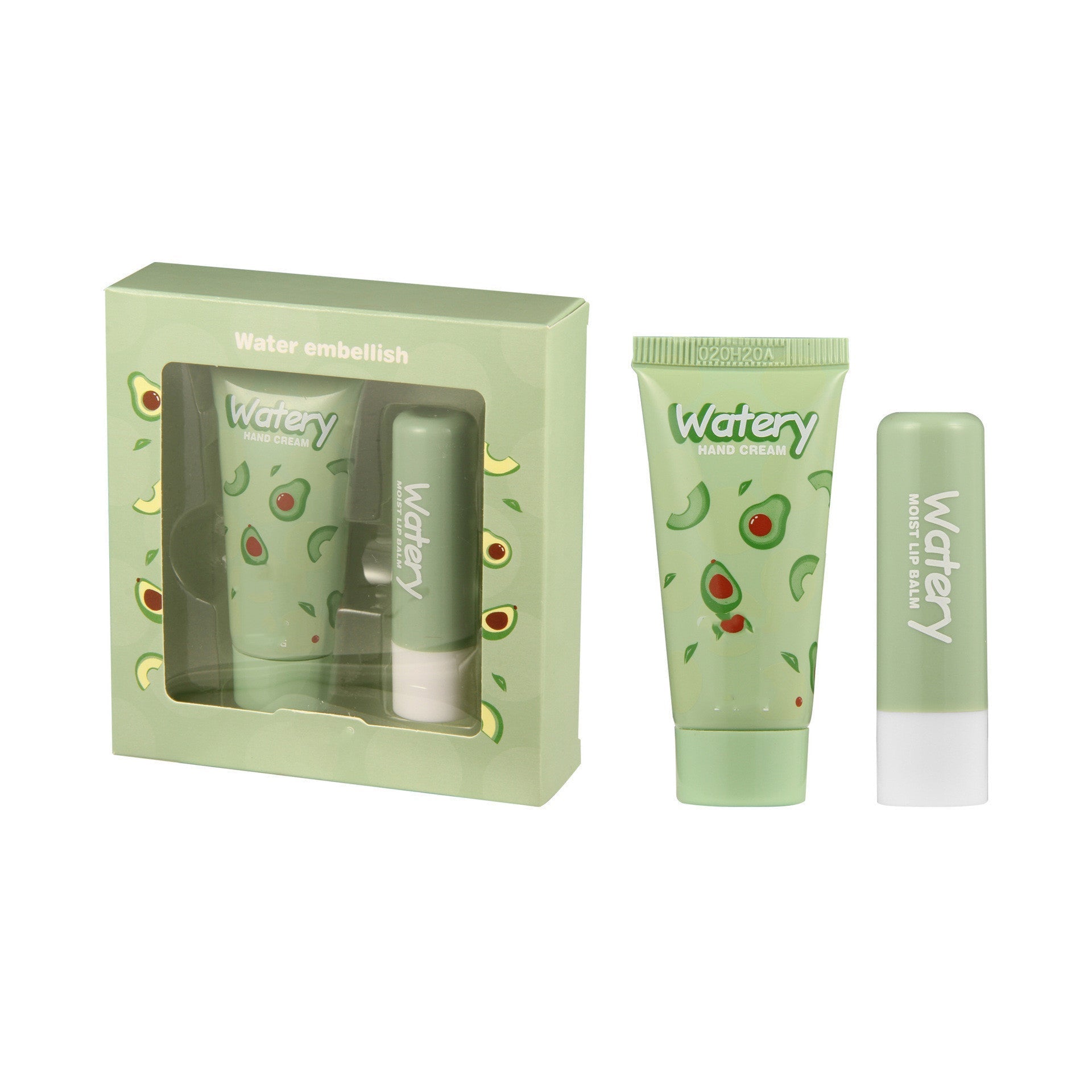 HKM-006931 Moisturizing Hand Cream and Lip Balm Set with Avocado, Strawberry, and Peach Extracts