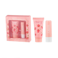 HKM-006931 Moisturizing Hand Cream and Lip Balm Set with Avocado, Strawberry, and Peach Extracts