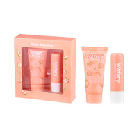 HKM-006931 Moisturizing Hand Cream and Lip Balm Set with Avocado, Strawberry, and Peach Extracts
