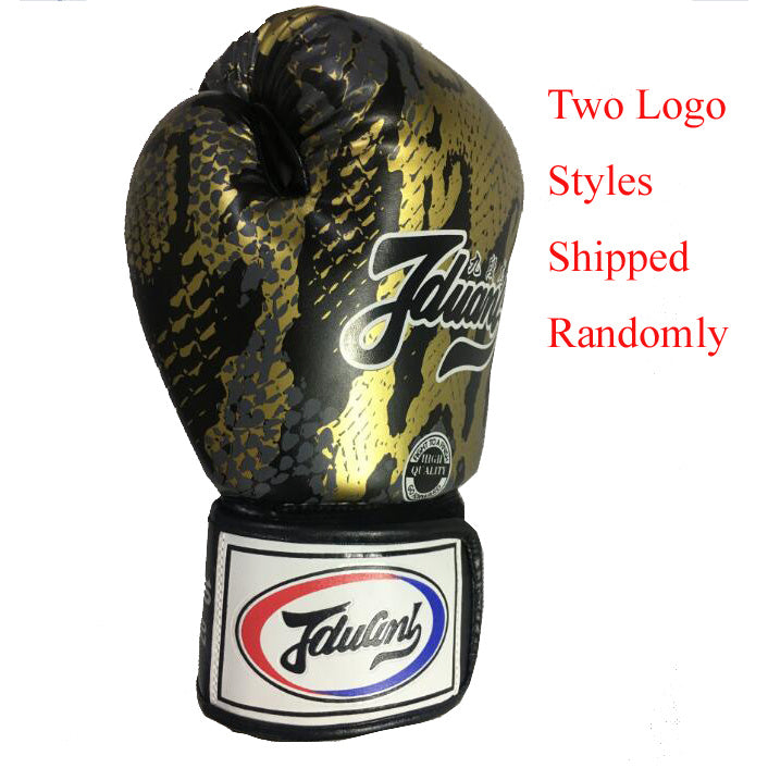 HKM-672019 Mad Python Boxing Gloves - PU Leather, 8oz/10oz/12oz/14oz - Black/White/Red - Ideal for Fighting, Boxing, Sanshou, Muay Thai
