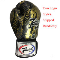 HKM-672019 Mad Python Boxing Gloves - PU Leather, 8oz/10oz/12oz/14oz - Black/White/Red - Ideal for Fighting, Boxing, Sanshou, Muay Thai