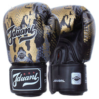 HKM-672019 Mad Python Boxing Gloves - PU Leather, 8oz/10oz/12oz/14oz - Black/White/Red - Ideal for Fighting, Boxing, Sanshou, Muay Thai