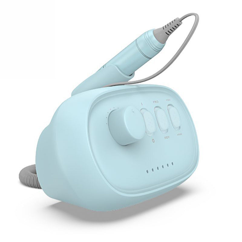 HKM-147155 Electric Nail Grinder with Aluminum Handle and Ambient Light - Versatile Polishing Tool in Pink, White, Black, and Blue