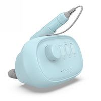 HKM-147155 Electric Nail Grinder with Aluminum Handle and Ambient Light - Versatile Polishing Tool in Pink, White, Black, and Blue