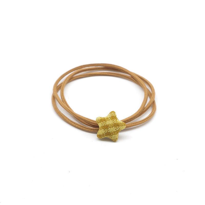 HKM-561043 Star-Shaped Korean Style Rubber Hair Ties for Women