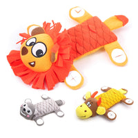 HKM-254547 Interactive Plush Dog Toy with Hidden Treat Compartments and Sound Effects